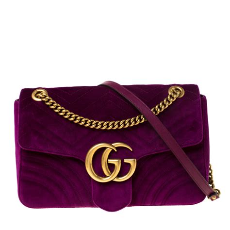 gucci purple velvet marmont bag|Gucci Marmont bag sale.